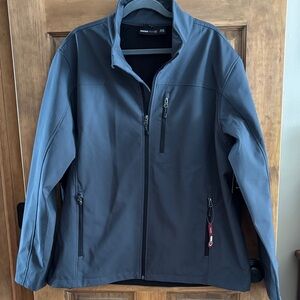 NWT Men's Charcoal Softshell Jacket SwissTech XL